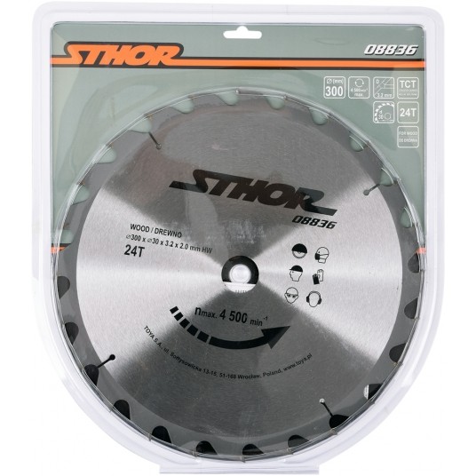 PIŁA TARCZOWA Z WĘGLIKIEM D300 T24 d30 -zdjęcie numer 2