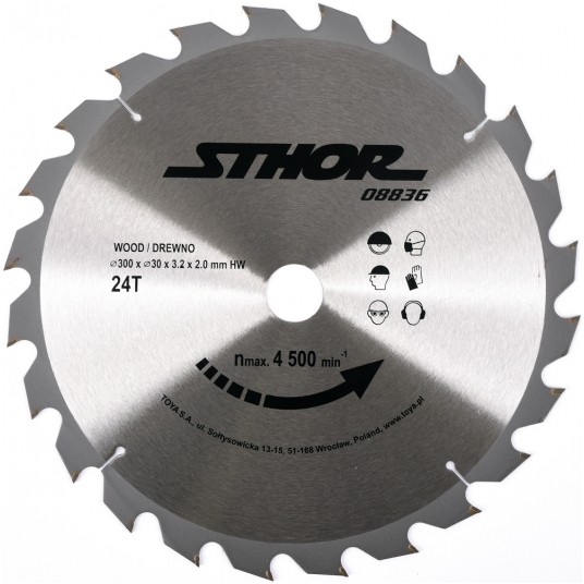 PIŁA TARCZOWA Z WĘGLIKIEM D300 T24 d30 -zdjęcie numer 1