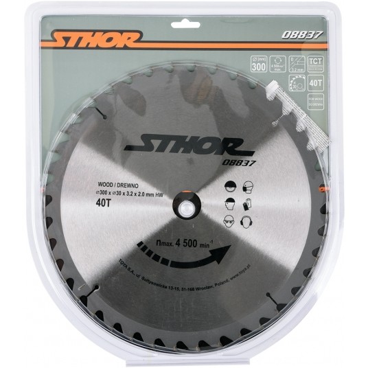 PIŁA TARCZOWA Z WĘGLIKIEM D300 T40 d30 -zdjęcie numer 2
