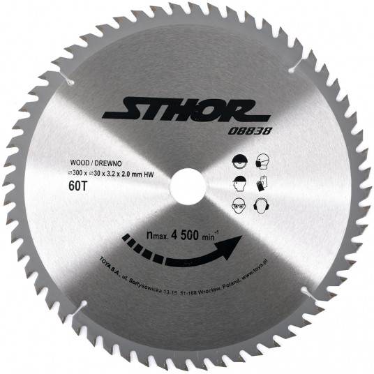 PIŁA TARCZOWA Z WĘGLIKIEM D300 T60 d30 -zdjęcie numer 1