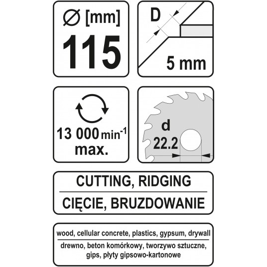 PIŁA TARNIKOWA DO DREWNA 115MM -zdjęcie numer 5