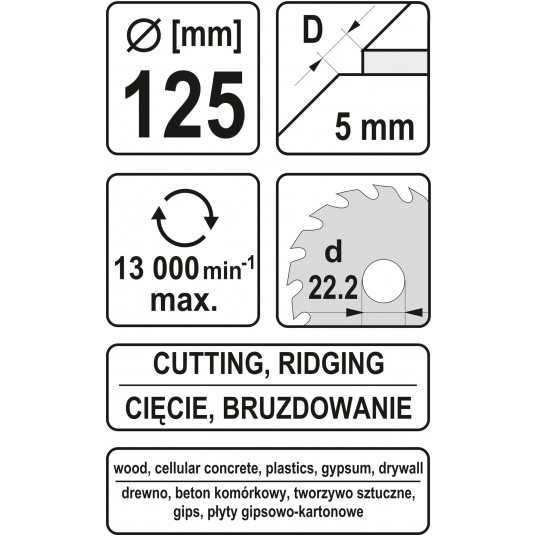 PIŁA TARNIKOWA DO DREWNA 125MM -zdjęcie numer 5