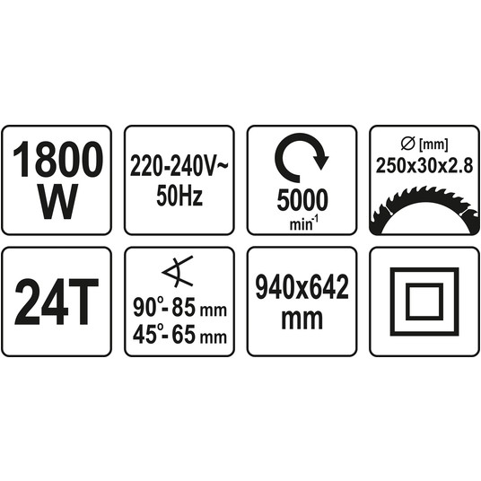 PILARKA STOŁOWA 250MM 1800W -zdjęcie numer 7