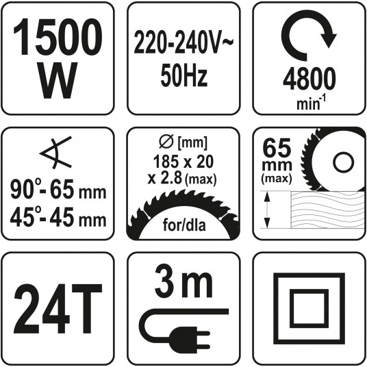 PILARKA TARCZOWA 185MM 1500W -zdjęcie numer 5