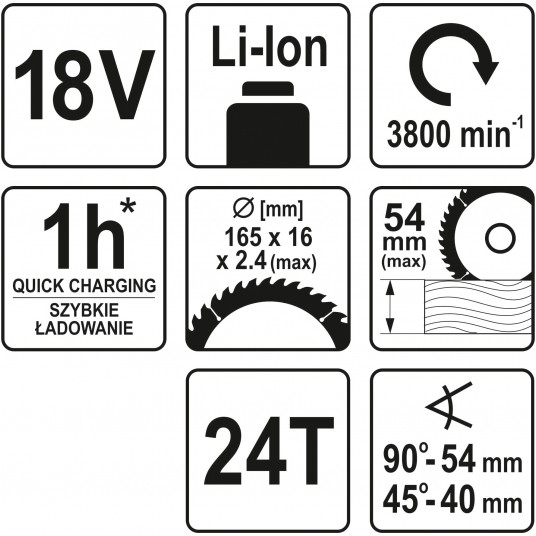PILARKA TARCZOWA 18V 165MM - BODY -zdjęcie numer 4