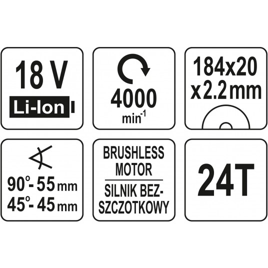PILARKA TARCZOWA 18V 185MM - BODY -zdjęcie numer 4