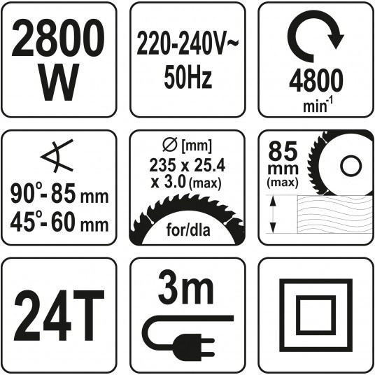 PILARKA TARCZOWA 235MM 2800W -zdjęcie numer 5