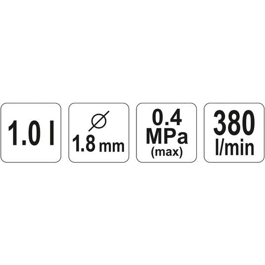 PISTOLET LAKIERN Z DOLNYM ZBIOR 1L 1,8MM -zdjęcie numer 3