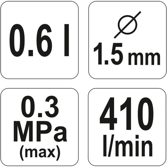 PISTOLET LAKIERNICZY HVLP 0,6 L 1,5 MM -zdjęcie numer 3