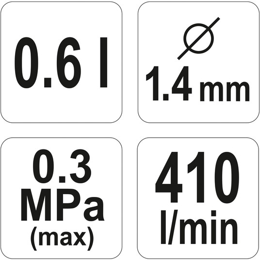 PISTOLET LAKIERNICZY HVLP 0,6L 1,4 MM -zdjęcie numer 3