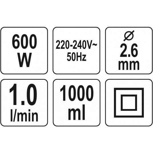 PISTOLET MALARSKI 600W PRZEPŁYW 1L/MIN -zdjęcie numer 6