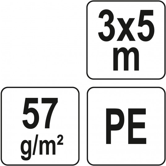 PLANDEKA 3X5M 57G/M2 ZIELONA -zdjęcie numer 1