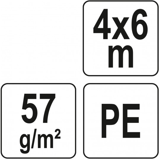 PLANDEKA 4X6M 57G/M2 /ZIELONA -zdjęcie numer 1
