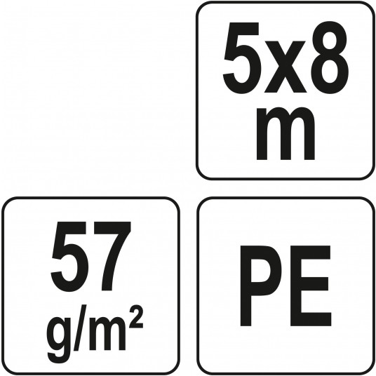 PLANDEKA 5X8M 57G/M2 /ZIELONA -zdjęcie numer 1