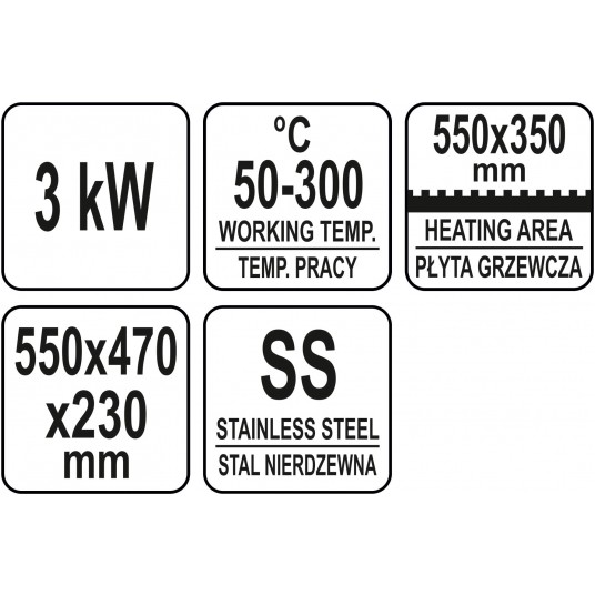PŁYTA GRILLOWA RYFLOWANA 55CM -zdjęcie numer 7