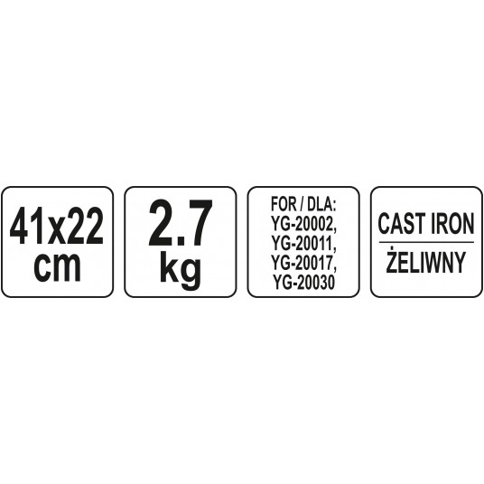 PŁYTA ŻELIWNA DO GRILLA GAZOWEGO YATO -zdjęcie numer 5