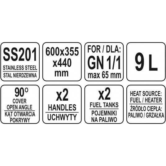 PODGRZEWACZ GN 1/1 9L -zdjęcie numer 8
