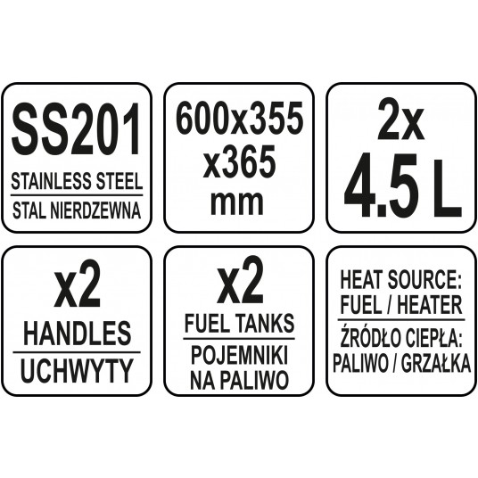 PODGRZEWACZ Z DWOMA KOCIOŁKAMI 2x4,5L -zdjęcie numer 4
