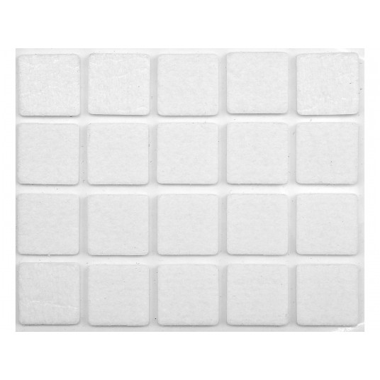 PODKŁADKI FILCOWE 20X20 MM BIAŁE -zdjęcie numer 1