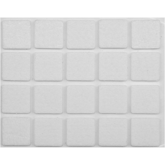 PODKŁADKI FILCOWE 20X20 MM BIAŁE -zdjęcie numer 1
