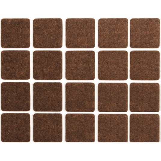 PODKŁADKI FILCOWE 20X20 MM BRĄZOWE -zdjęcie numer 1