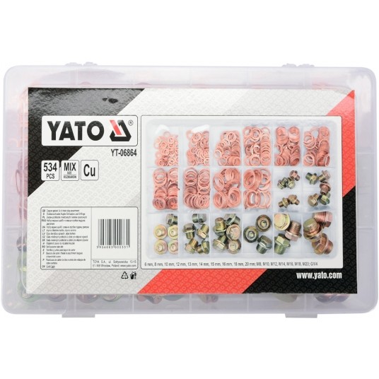 PODKŁADKI I KORKI SPUSTOWE OLEJU 534 SZT -zdjęcie numer 1