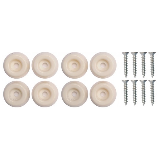 PODKŁADKI PLASTIK WKRĘT 20MM BIAŁE 8SZT. -zdjęcie numer 1