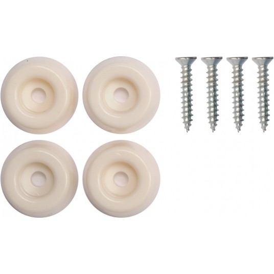 PODKŁADKI PLASTIK WKRĘT 26MM BIAŁE 4SZT. -zdjęcie numer 1