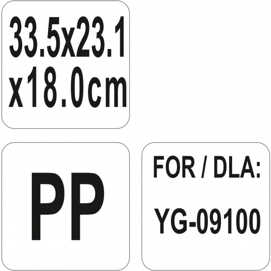 POJEMNIK DO WÓZKA CZARNY PP 33,5x23,1x18 -zdjęcie numer 4