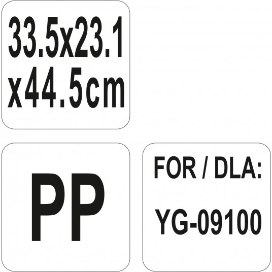 POJEMNIK DO WÓZKA CZARNY PP 33,5x23x44 -zdjęcie numer 6