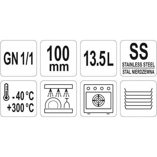 POJEMNIK GASTRONOMICZNY GN 1/1 100 -zdjęcie numer 3