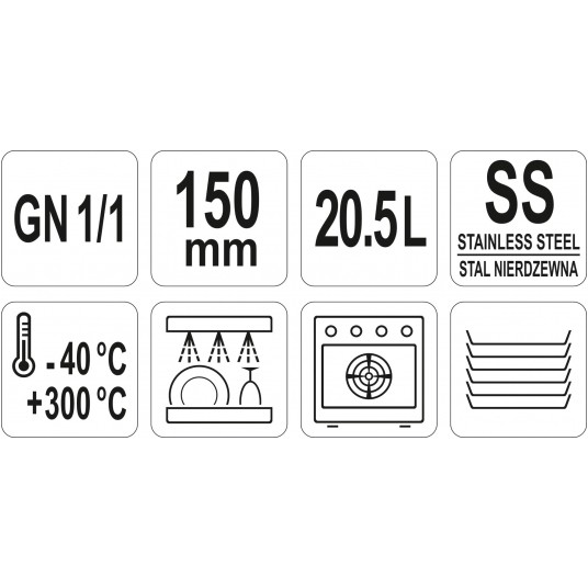 POJEMNIK GASTRONOMICZNY GN 1/1 150 -zdjęcie numer 3