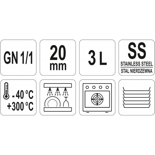 POJEMNIK GASTRONOMICZNY GN 1/1 20 -zdjęcie numer 3