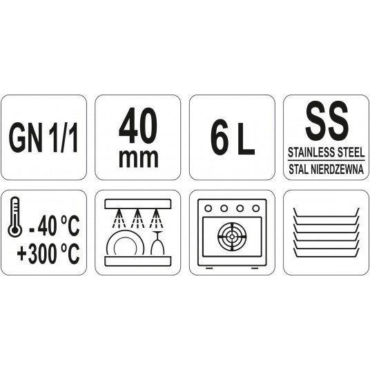 POJEMNIK GASTRONOMICZNY GN 1/1 40 -zdjęcie numer 3