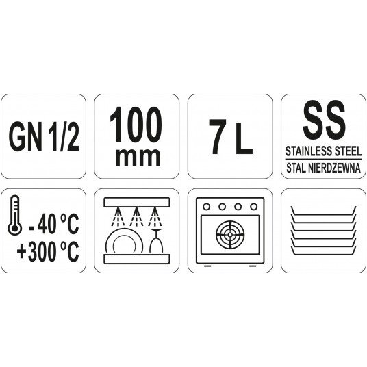 POJEMNIK GASTRONOMICZNY GN 1/2 100 -zdjęcie numer 3