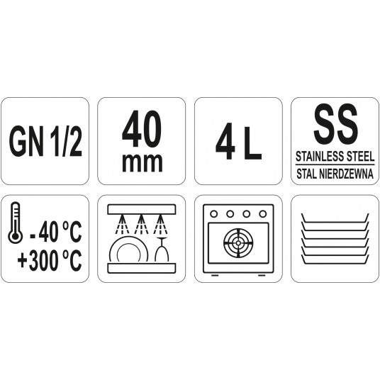 POJEMNIK GASTRONOMICZNY GN 1/2 40 -zdjęcie numer 3