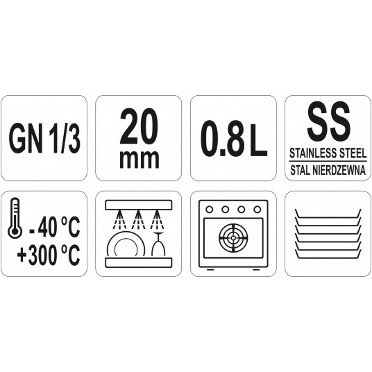 POJEMNIK GASTRONOMICZNY GN 1/3 20 -zdjęcie numer 3