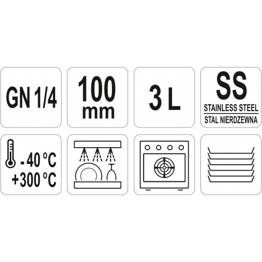 POJEMNIK GASTRONOMICZNY GN 1/4 100 -zdjęcie numer 3