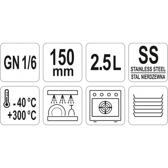 POJEMNIK GASTRONOMICZNY GN 1/6 150 -zdjęcie numer 3