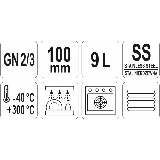 POJEMNIK PERFOROWANY GN 2/3 100 SS -zdjęcie numer 3
