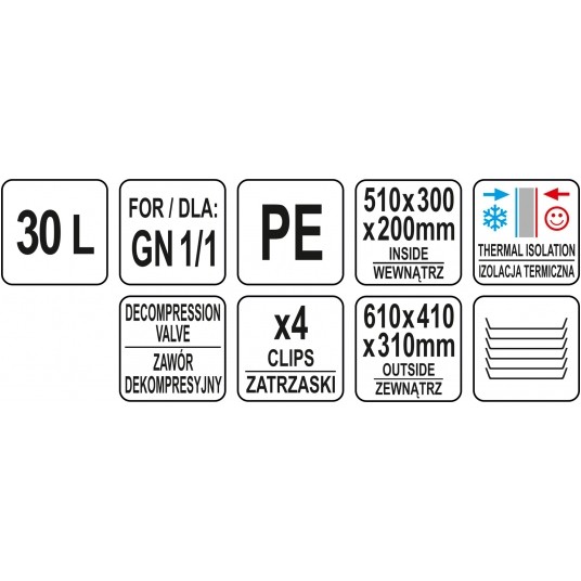 POJEMNIK TERMOIZOLACYJNY CATERINGOWY 30L -zdjęcie numer 6