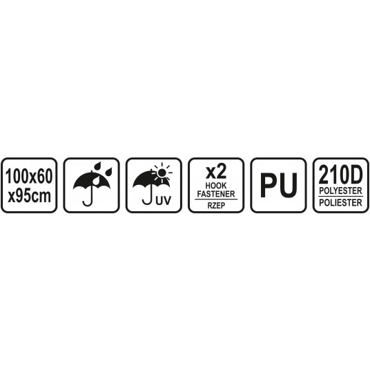 POKROWIEC NA GRILLA 100 X 60 X 95CM -zdjęcie numer 5