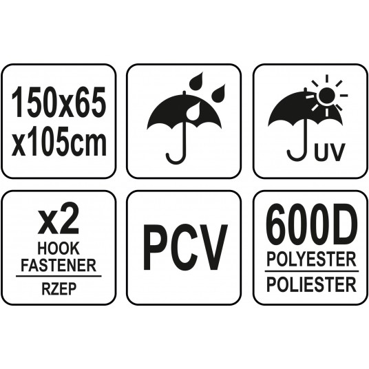 POKROWIEC NA GRILLA 150 X 65 X 105CM -zdjęcie numer 4