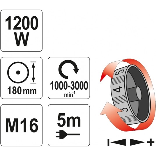 POLERKA 1200W 180MM -zdjęcie numer 6