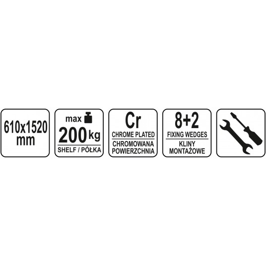 PÓŁKA DO REGAŁU AŻUROWEGO 610x1520MM -zdjęcie numer 3
