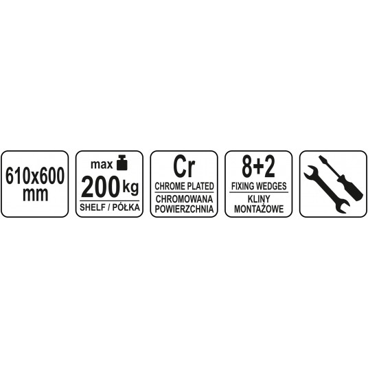 PÓŁKA DO REGAŁU AŻUROWEGO 610x600MM -zdjęcie numer 3