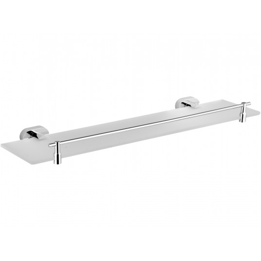 PÓŁKA SZKLANA 52 CM OVAL CHROM -zdjęcie numer 1