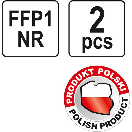 PÓŁMASKI FILTRUJĄCE FFP1/K 2 szt. -zdjęcie numer 3