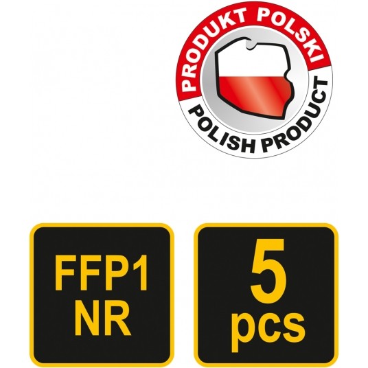 PÓŁMASKI FILTRUJĄCE FFP1/PZ 5 szt. -zdjęcie numer 3