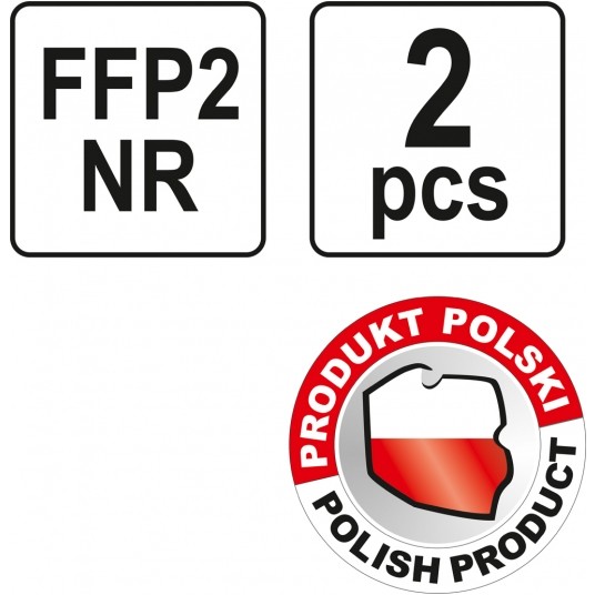 PÓŁMASKI FILTRUJĄCE FFP2/P 2 szt. -zdjęcie numer 3